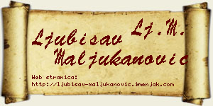 Ljubisav Maljukanović vizit kartica